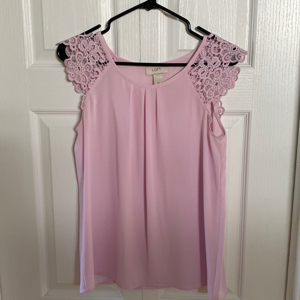 Pink cap sleeve blouse